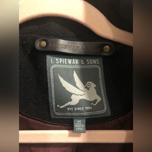 I. SPIEWAK & SONS Wool adjustable belted peacoat. In black. Size M. EUC! - Picture 5 of 16